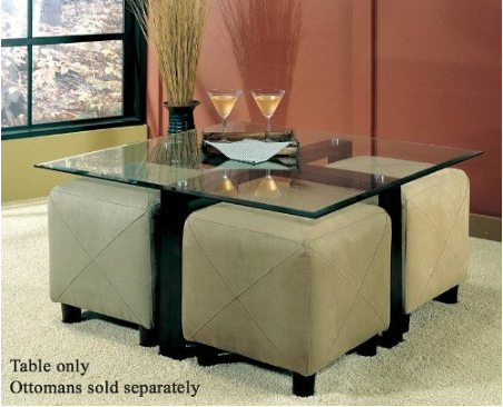 Large Square Coffee Table Glass Top